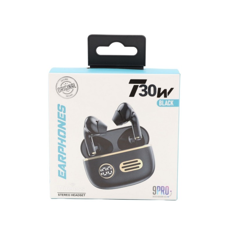 9Pro T30W Wireless Headphones- Black