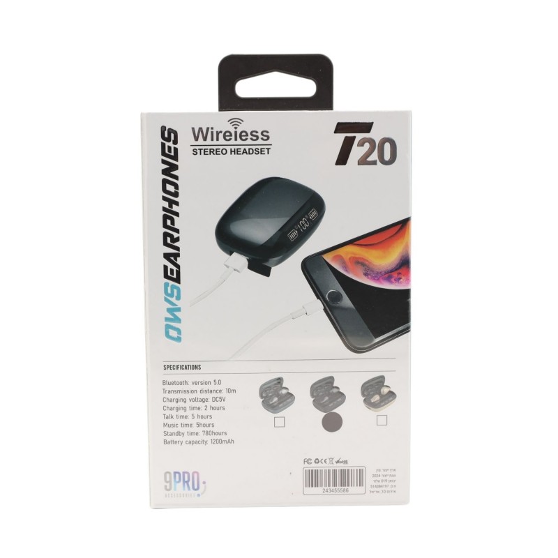 9Pro Wireless headphones 20T OWS 9PRO black