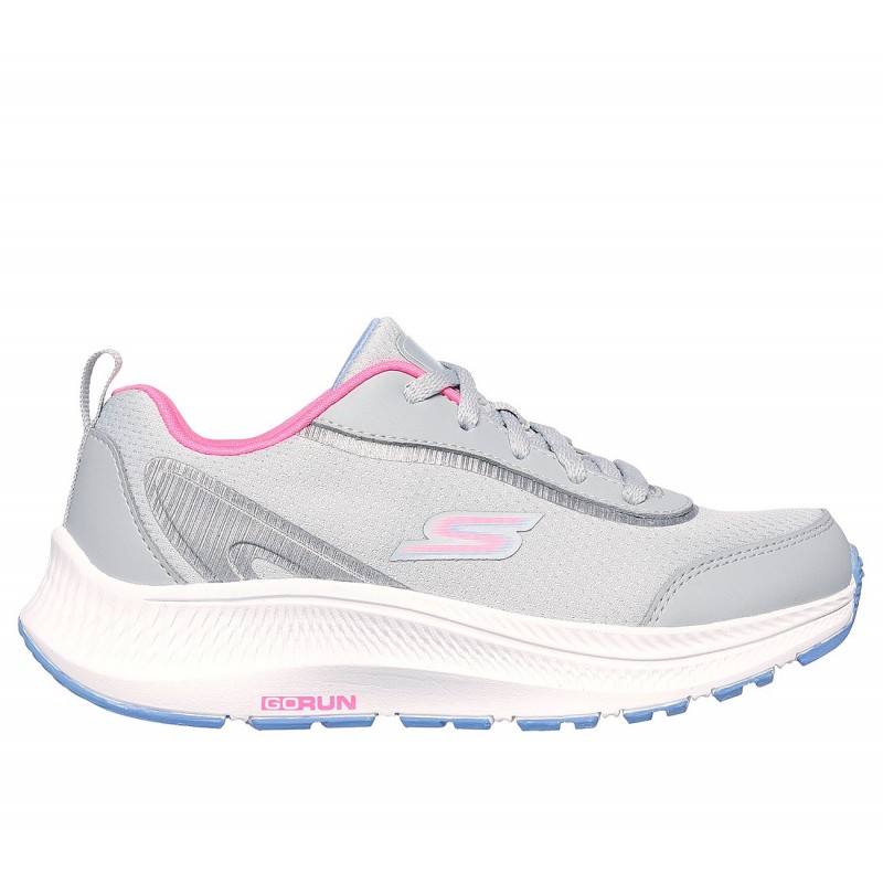 Skechers Kid's Go Run Consistent 2.0 - Endless Speed Shoes - حذاء سكيتشرز جو رن كونستنت 2.0 للأطفال لون رمادي وزهري