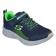 Skechers Kid's Microspec - Navy Lime Shoes - حذاء سكيتشرز ميكرو سبيس للأطفال لون كحلي ورمادي