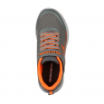 Skechers Kid's Microspec Shoes - حذاء سكيتشرز ميكرو سبيس للأطفال لون رمادي وبرتقالي