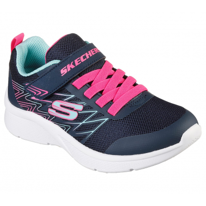 Skechers Kid's Microspec - Bold Delight Shoes -  حذاء سكيتشرز ميكرو سبيس للأطفال لون كحلي وفوشي