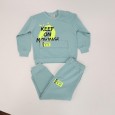 طقم للأطفال قطعتين لون أزرق