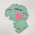 بجامة للأطفال قطعتين لون أخضر