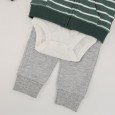 طقم 3 قطع للأطفال لون أخضر ورمادي
