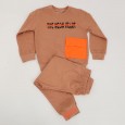 بجامة للأطفال قطعتين لون بني بتصميم Candy Girl