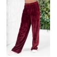 بنطلون بيتي مخمل للنساء لون خمري