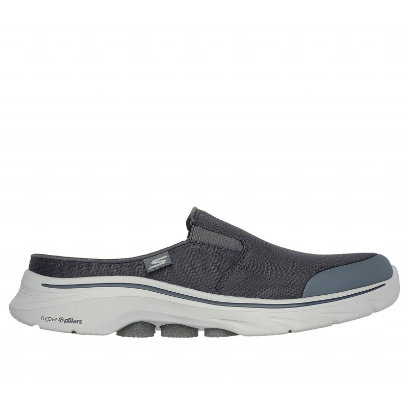Skechers Men's GOwalk 7 slip-on Slide -شبشب سكيتشرز حو ووك 7 للرجال لون رمادي