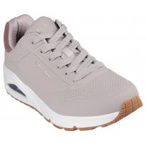 Skechers Men's Uno - Suited On Air Shoes - حذاء سكيتشرز أونو- سوتيود أون اير للرجال لون بيج ونعل أبيض