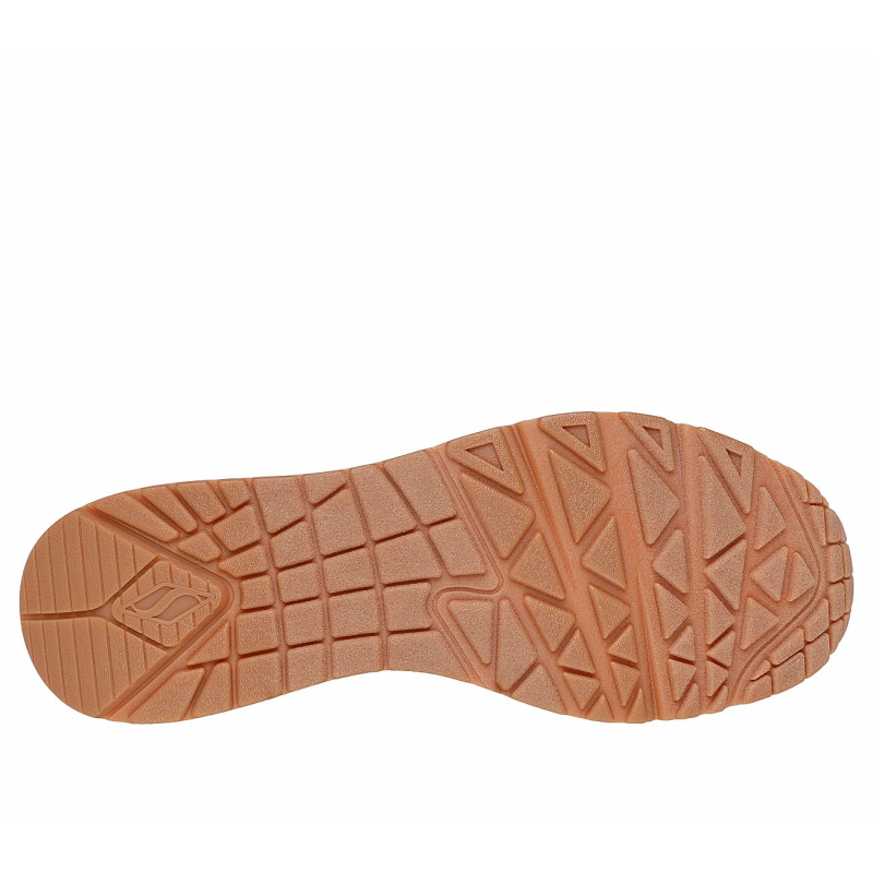 Skechers Men's Uno - Suited On Air Shoes - حذاء سكيتشرز أونو- سوتيود أون اير للرجال لون بيج ونعل أبيض