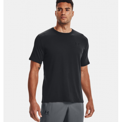 Under Armour Men's SUA Left Chest Logo Short Sleeve T-Shirt - تيشيرت أندر آرمر سبورت ستايل ليفت تشيست بأكمام قصيرة للرجال لون أسود
