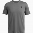 Under Armour Men's SUA Left Chest Logo Short Sleeve T-Shirt - تيشيرت أندر آرمر سبورت ستايل ليفت تشيست بأكمام قصيرة للرجال لون رمادي