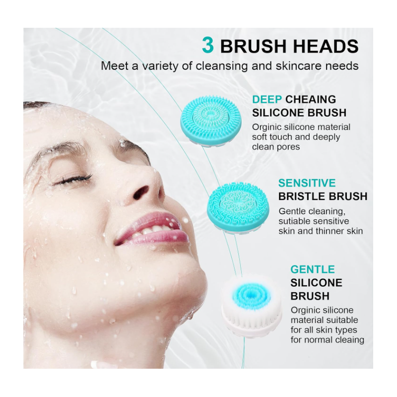 ليفة تنظيف لون ازرق 3 in 1 Facial Cleansing and Massage Device