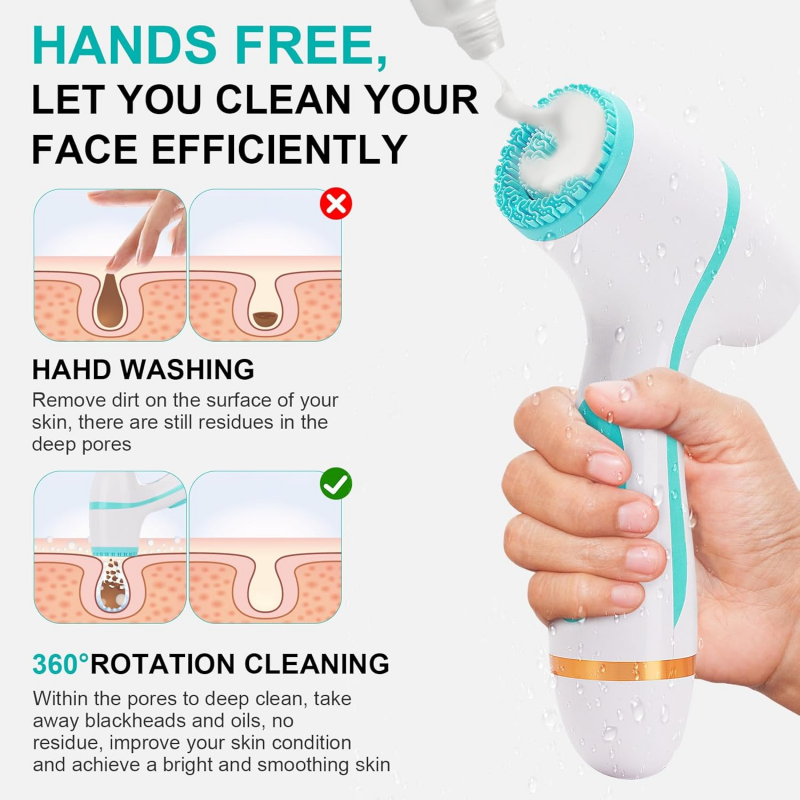 ليفة تنظيف لون ازرق 3 in 1 Facial Cleansing and Massage Device