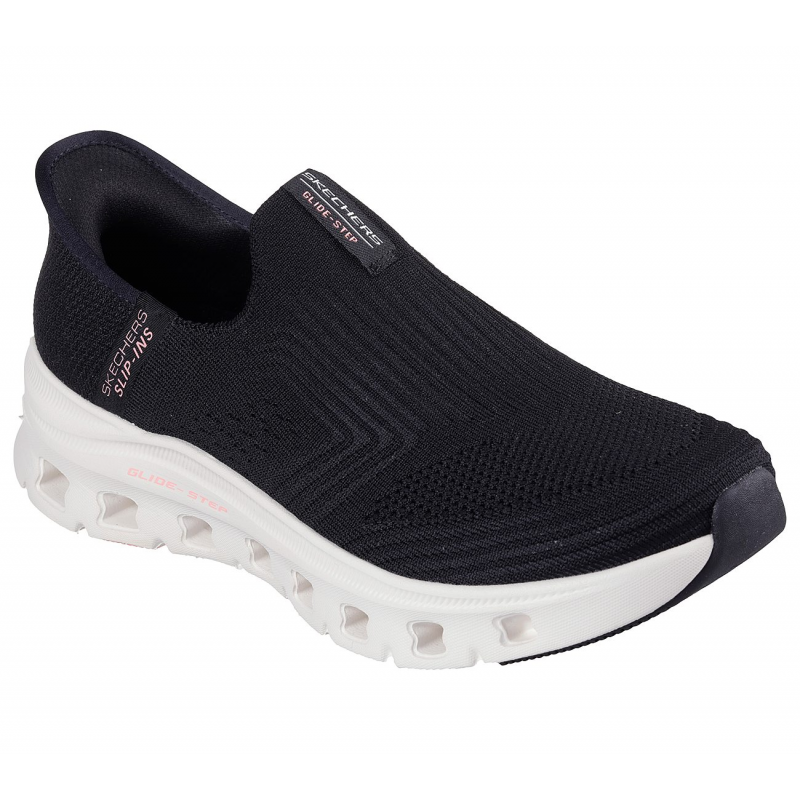 Skechers Women's Slip-ins: Glide-Step Pro - Everyday Shoes - حذاء سكيتشرز سليب انس: جلايد ستيب برو للنساء لون أسود ونعل أبيض