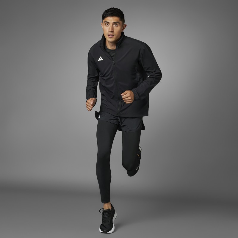 adidas Mens' Adizero Essentials Running Jacket - Black