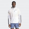 adidas Mens' Own The Run 3-Stripes Jacket - White