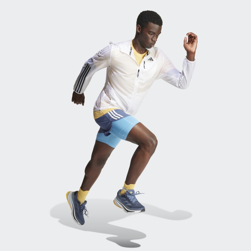 adidas Mens' Own The Run 3-Stripes Jacket - White