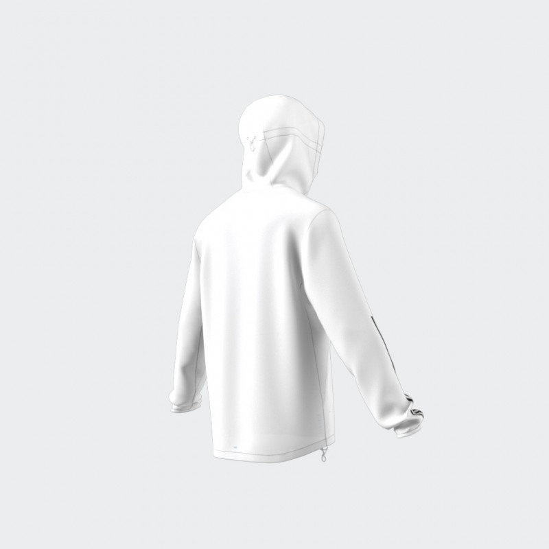 adidas Mens' Own The Run 3-Stripes Jacket - White