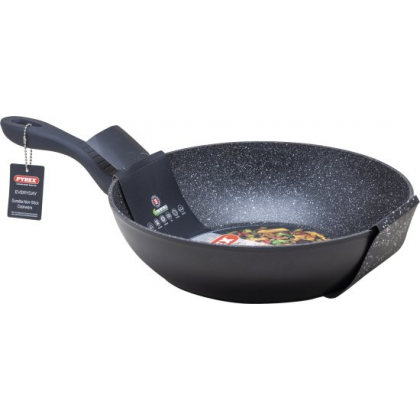 مقلى عميق بايركس Pyrex ألمنيوم حجم 30 سم لون رمادي