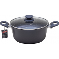 طنجرة بايركس Pyrex ألمنيوم حجم 24 سم لون رمادي