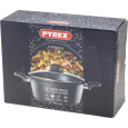 طنجرة بايركس Pyrex ألمنيوم حجم 24 سم لون رمادي