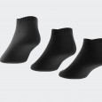 adidas Unisex' Cushioned Low-Cut Socks 3 Pairs - Black