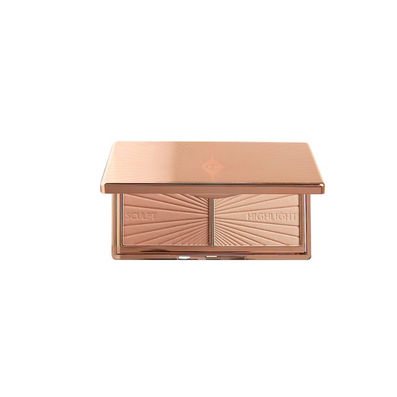 Charlotte Tilbury Filmstar Mini Bronze & Glow Contour Palette 7g - Light to Medium -باليت هايلايتر و كونتور من شارلوت تيلبري 2*3.5 غرام
