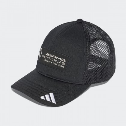 adidas MERCEDES - AMG PETRONAS FORMULA ONE TEAM SNAPBACK LOGO TRUCKER CAP - Black