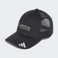adidas MERCEDES - AMG PETRONAS FORMULA ONE TEAM SNAPBACK LOGO TRUCKER CAP - Black