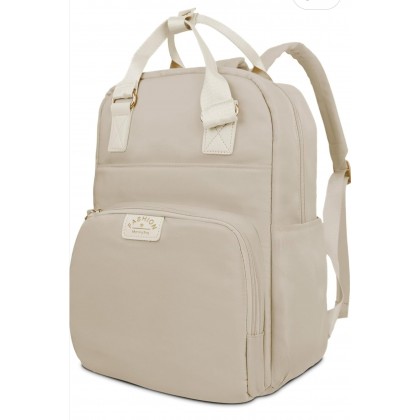 حقيبة ظهر متعددة الاستعمال مع مدخل USB لون بيج