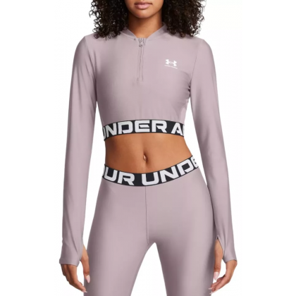 Under Armour Women's Heatgear Rib 1/4 Zip Long Sleeve Tee