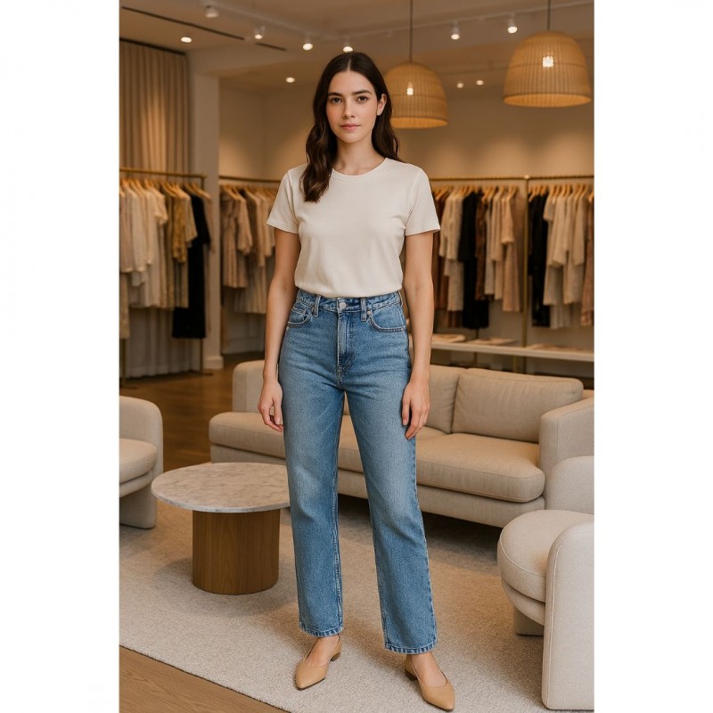 ck High Rise Straight Jeans For Women