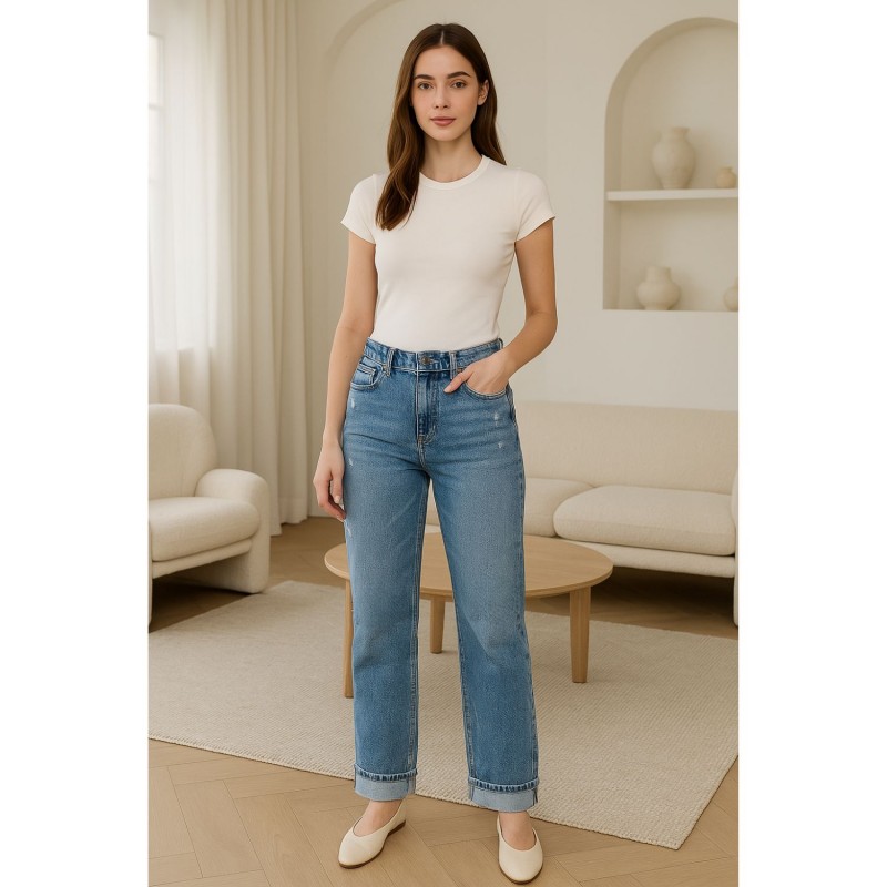 ck High Rise Straight Jeans For Women