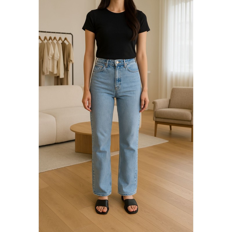 ck High Rise Straight Jeans For Women