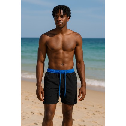 شورت شبابي قصير للرجال لون أسود