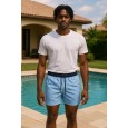 شورت شبابي قصير للرجال لون أزرق سماوي