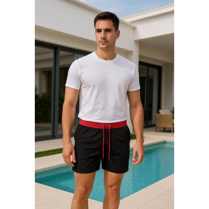 شورت شبابي قصير للرجال لون أسود