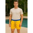 شورت شبابي قصير للرجال لون أصفر