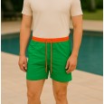 شورت شبابي قصير للرجال لون أخضر