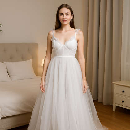 طقم لانجري لون أبيض One Size