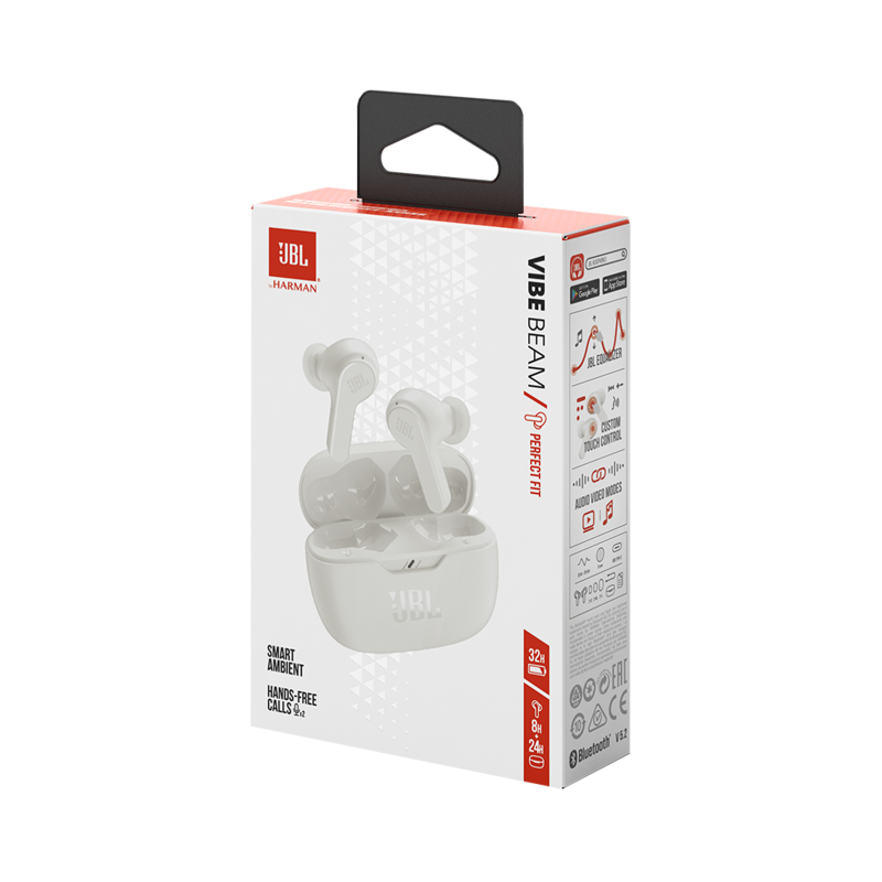 JBL Wave Beam Wireless In-Ear Headphones White