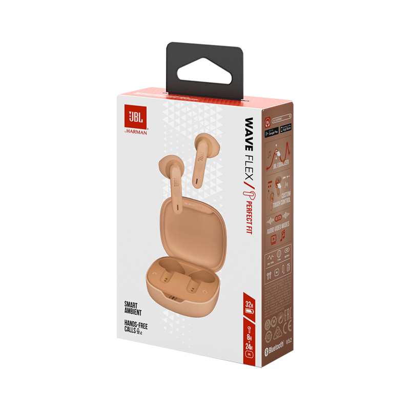 JBL WAVE FLEX TW WIRELESS HEADPHONES BROWN