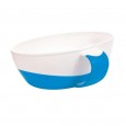 صحن طعام مع ملعقة للأطفال لون أزرق 350 مل