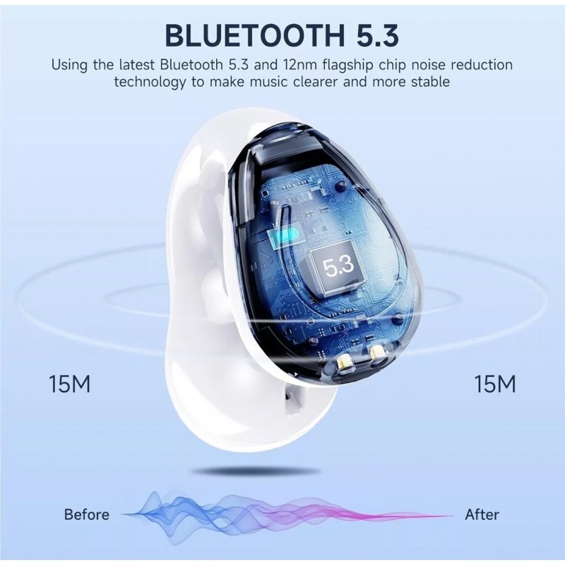 Q71 bluetooth headphones white - ايربودز (سماعة لاسلكية )
