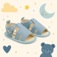 حذاء للأطفال لون أزرق فاتح حديثي الولادة