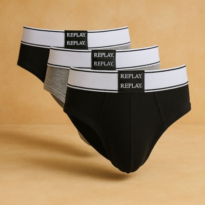 Replay Kids' RJ021 3PP SLIP - Black