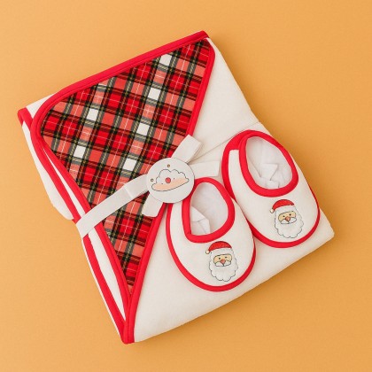 منشفة أطفال لون زهري و أبيض