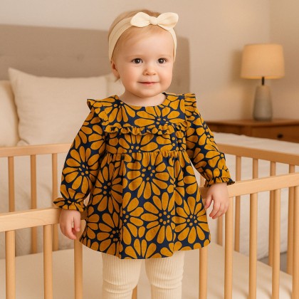 طقم 3 قطع للأطفال لون بيج و أصفر