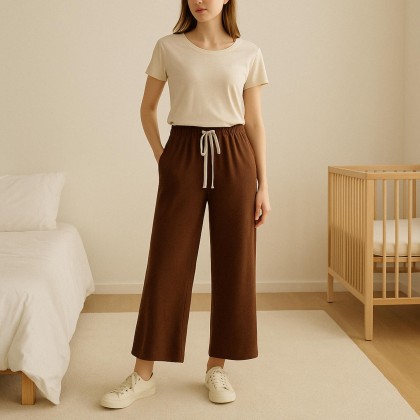 بنطال شتوي للنساء لون بني